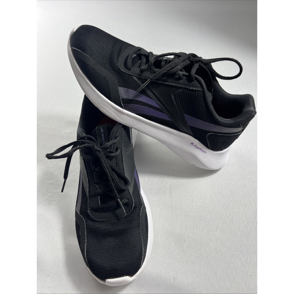 Reebok EnergyLux 2.0 Womens Sz 8 Shoes Black & White Running Sneakers
